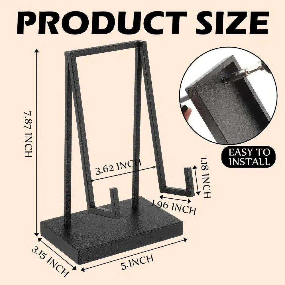 Modern Black Metal Easel Picture Frame Stand – Tabletop Art Display
