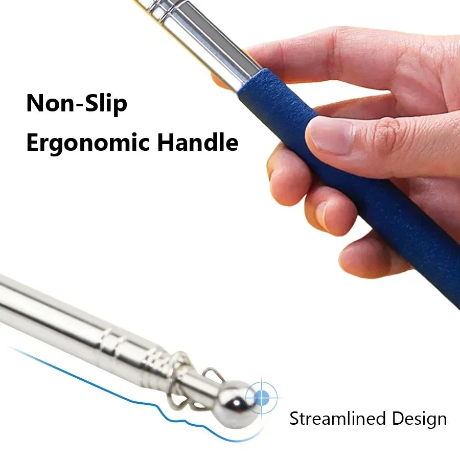 Stainless Steel Telescopic Pointer & Flagpole – 1.2m Extendable