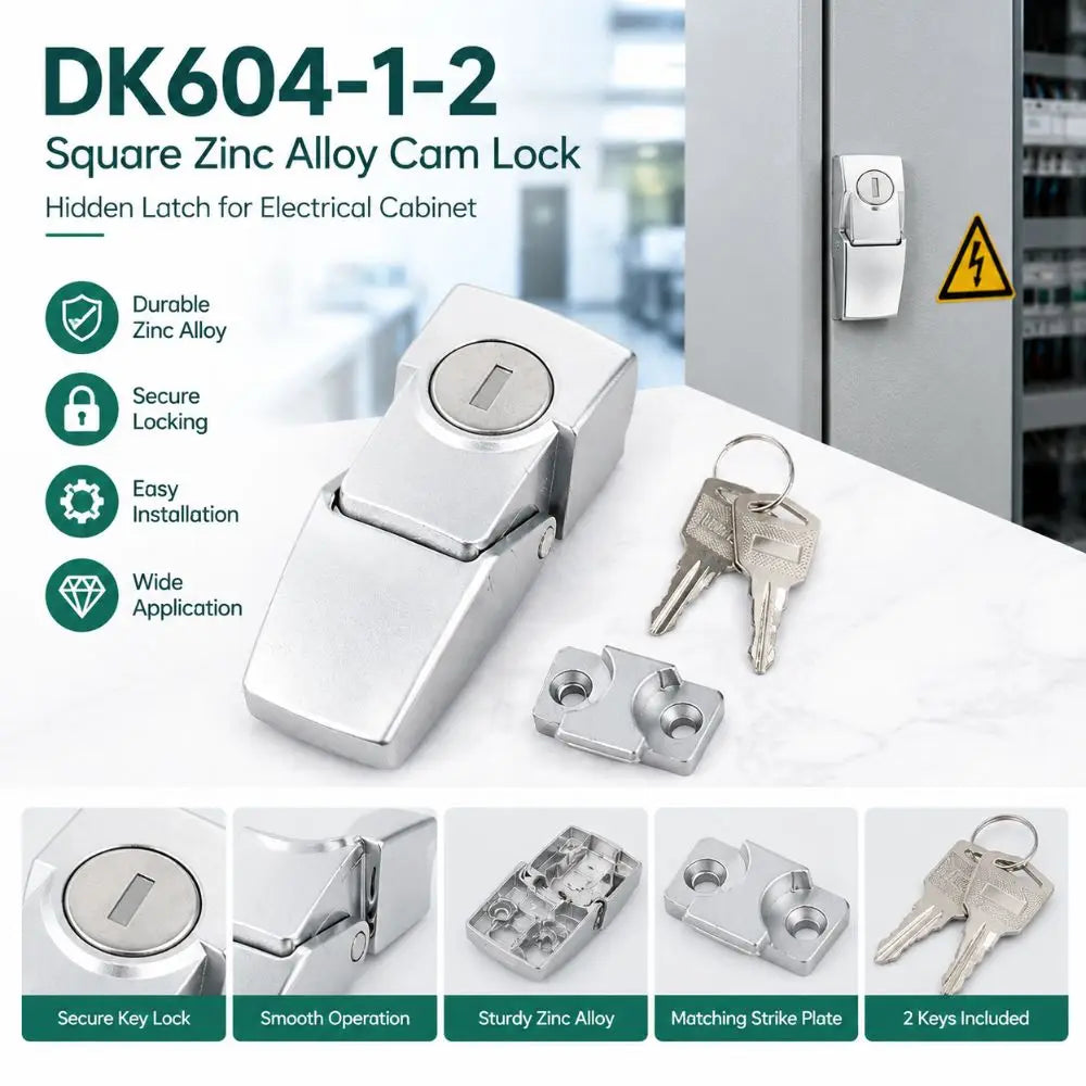 Zinc Alloy Hasp Latch Lock with Keys – Cabinet & Storage Box