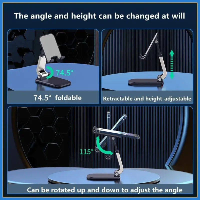 Rotating Foldable Phone & Tablet Desktop Stand | Universal Fit