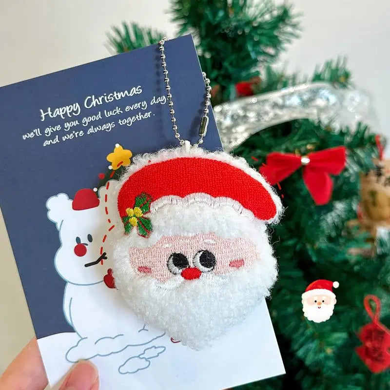 Mini Christmas Plush Keychain Pendant – Santa Doll Ornament