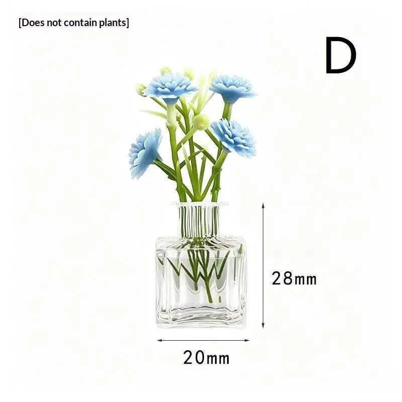 Mini Clear Glass Flower Vases Set of 1 or 5 | Home Décor