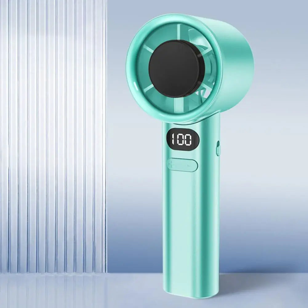 Portable USB Rechargeable Handheld Fan – 120 Speeds, LED Display