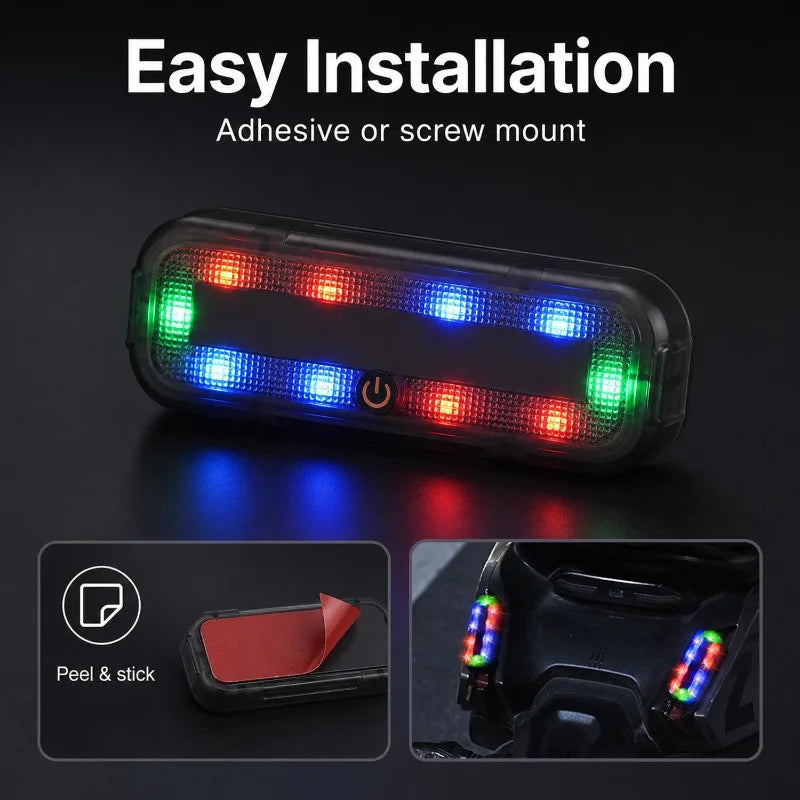 Solar Strobe Warning Light – Waterproof LED Safety Flasher