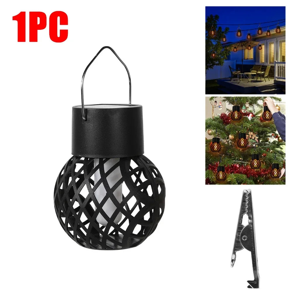 Solar Flame Hanging Ball Lamp – Waterproof Outdoor Decor 8-Pack