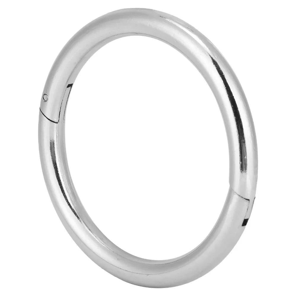 Carbon Steel Cattle Nose Ring – Self-Locking Chrome Farm Clip