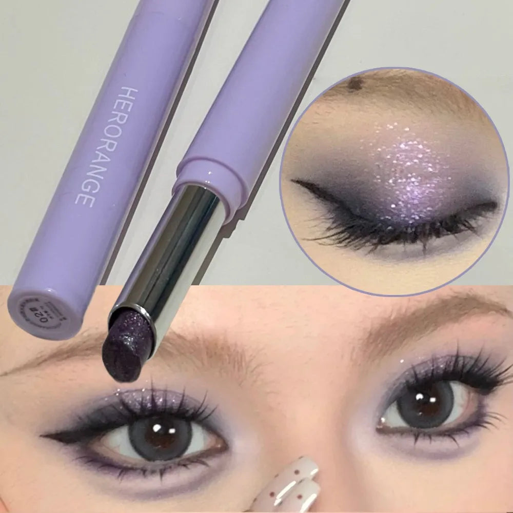 Shimmer Highlight Eyeshadow Pen – Smoky Purple Glow Stick
