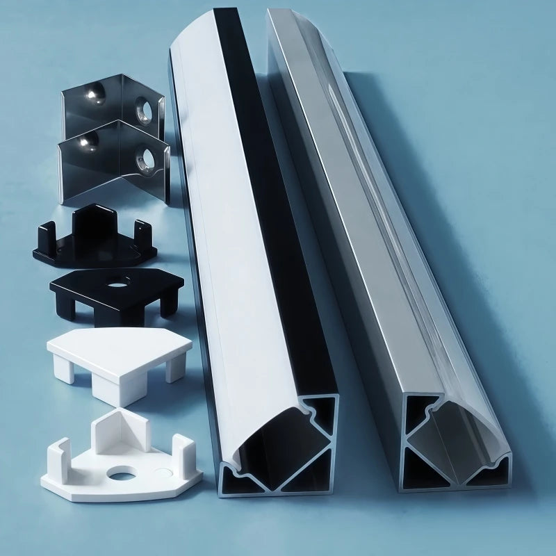 V-Shape 45° Corner LED Aluminum Channel Profile with Diffuser