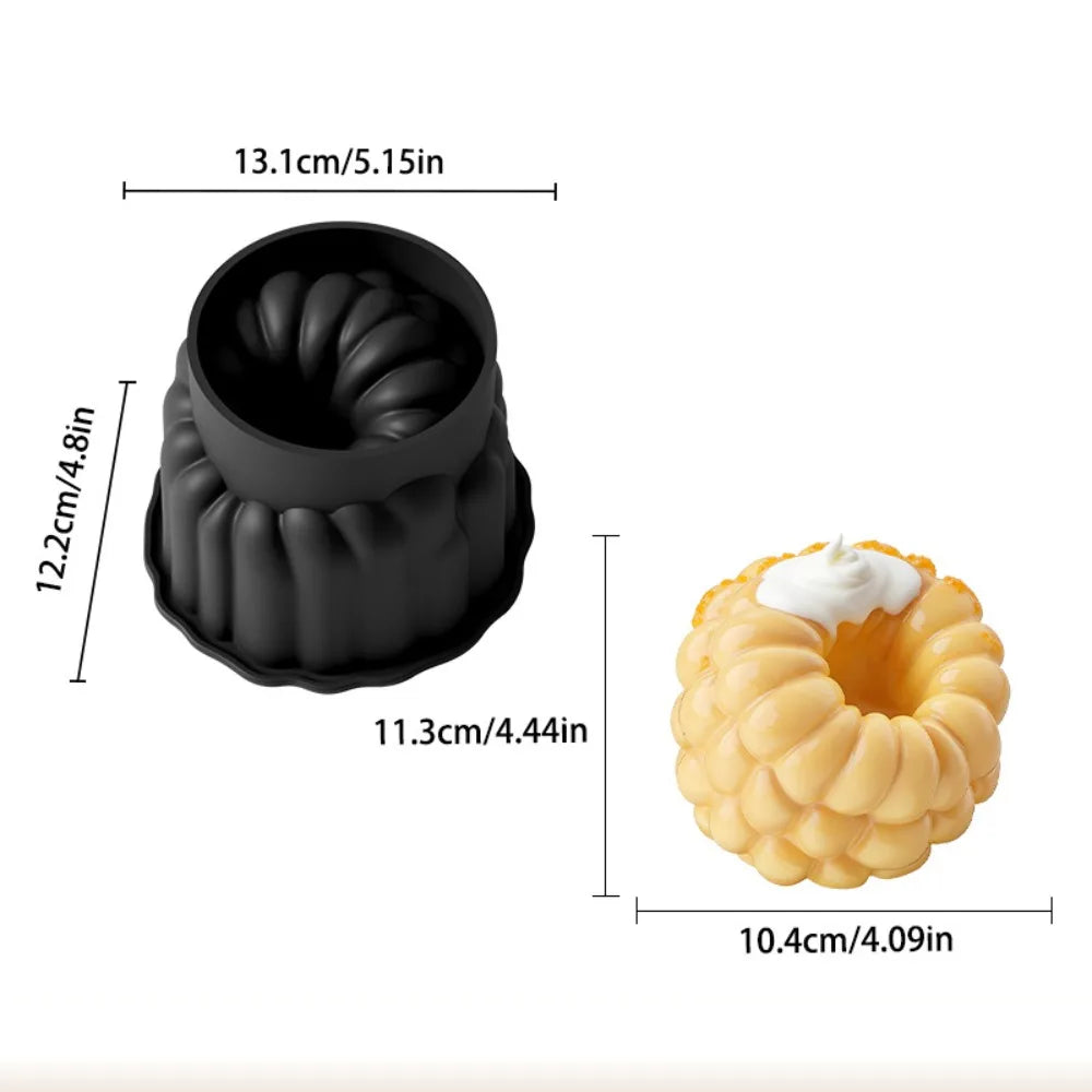 Silicone Mousse Cake Mold Set – 1/6/12/24-Cell Bundt Baking