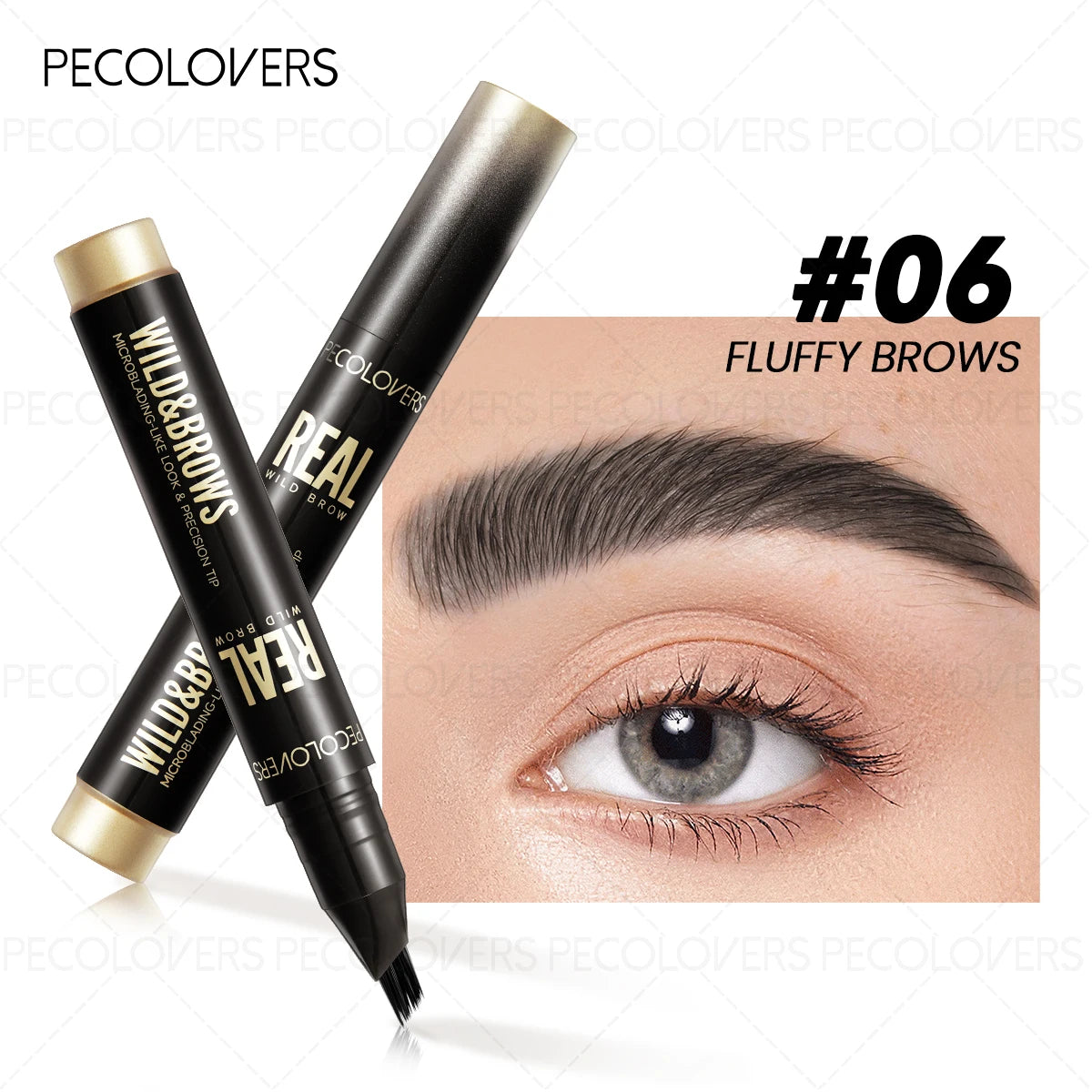 Waterproof Double-Effect Brow Pencil – 24HR Smudge-Proof