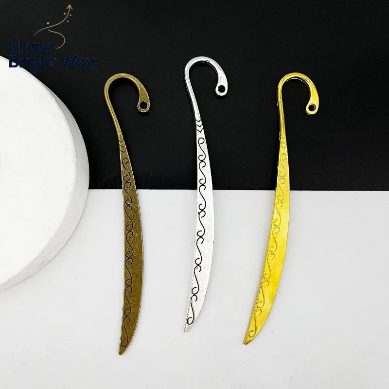 Vintage Floral Zinc Alloy Bookmarks Set – 2 Pcs DIY Craft