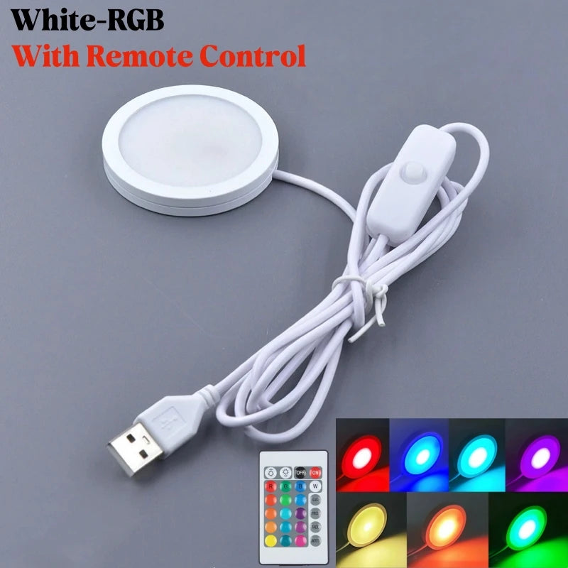 USB RGB LED Lamp Base 3W – Jewelry Display & Cabinet Light