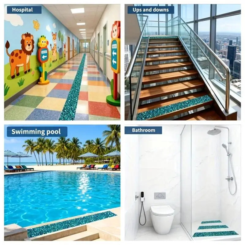 High-Strength Anti-Slip Tape – Stairs, Bathrooms & Pool Safety