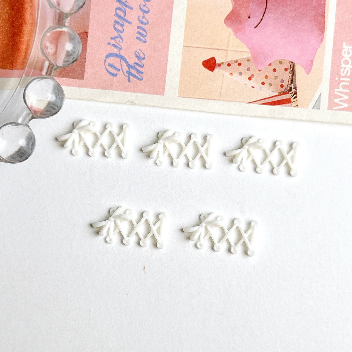 30Pcs 3D Resin Bow Nail Charms – Macaron DIY Nail Art Decor