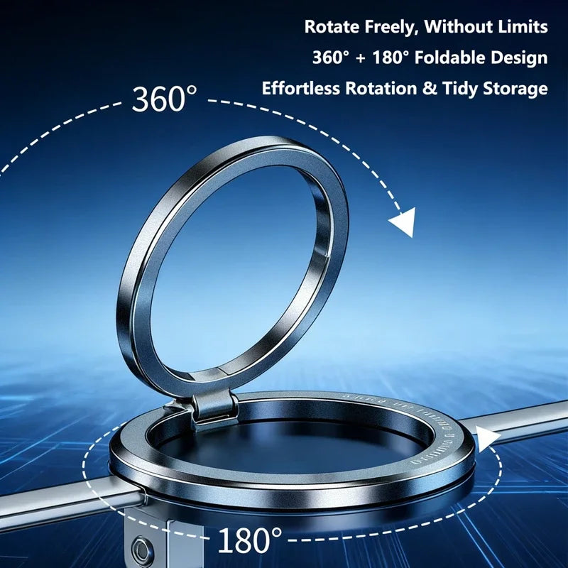 Magnetic Phone Ring Holder – 360° MagSafe Kickstand Grip
