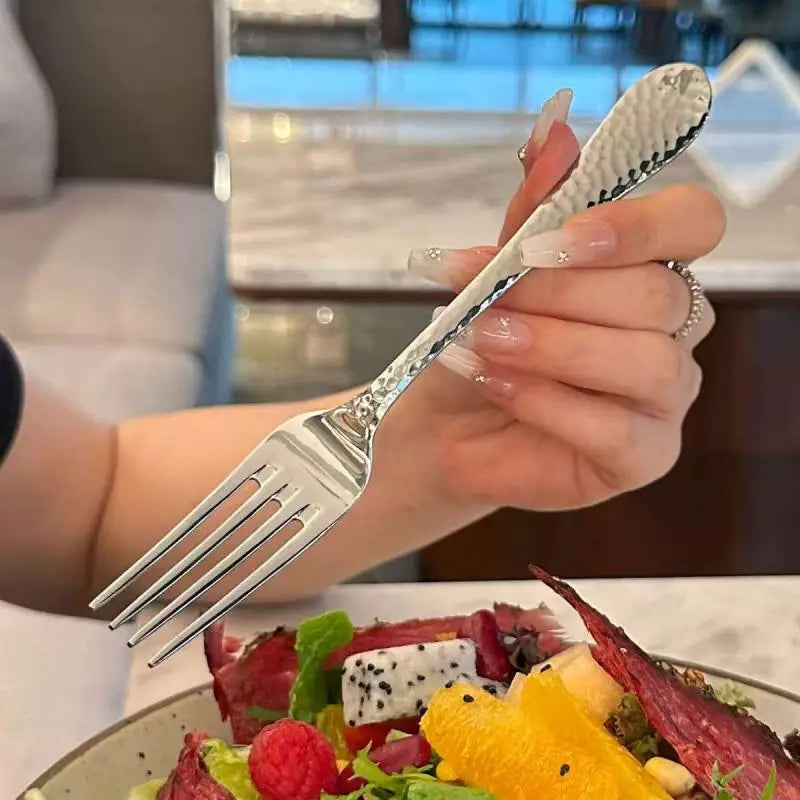 Stainless Steel Table Forks Set – Korean Cutlery 18cm