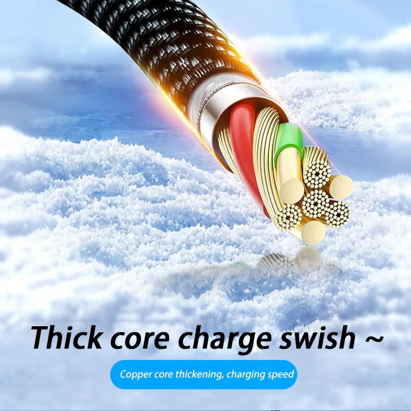 120W USB-A to USB-C Fast Charging Cable – Digital Display