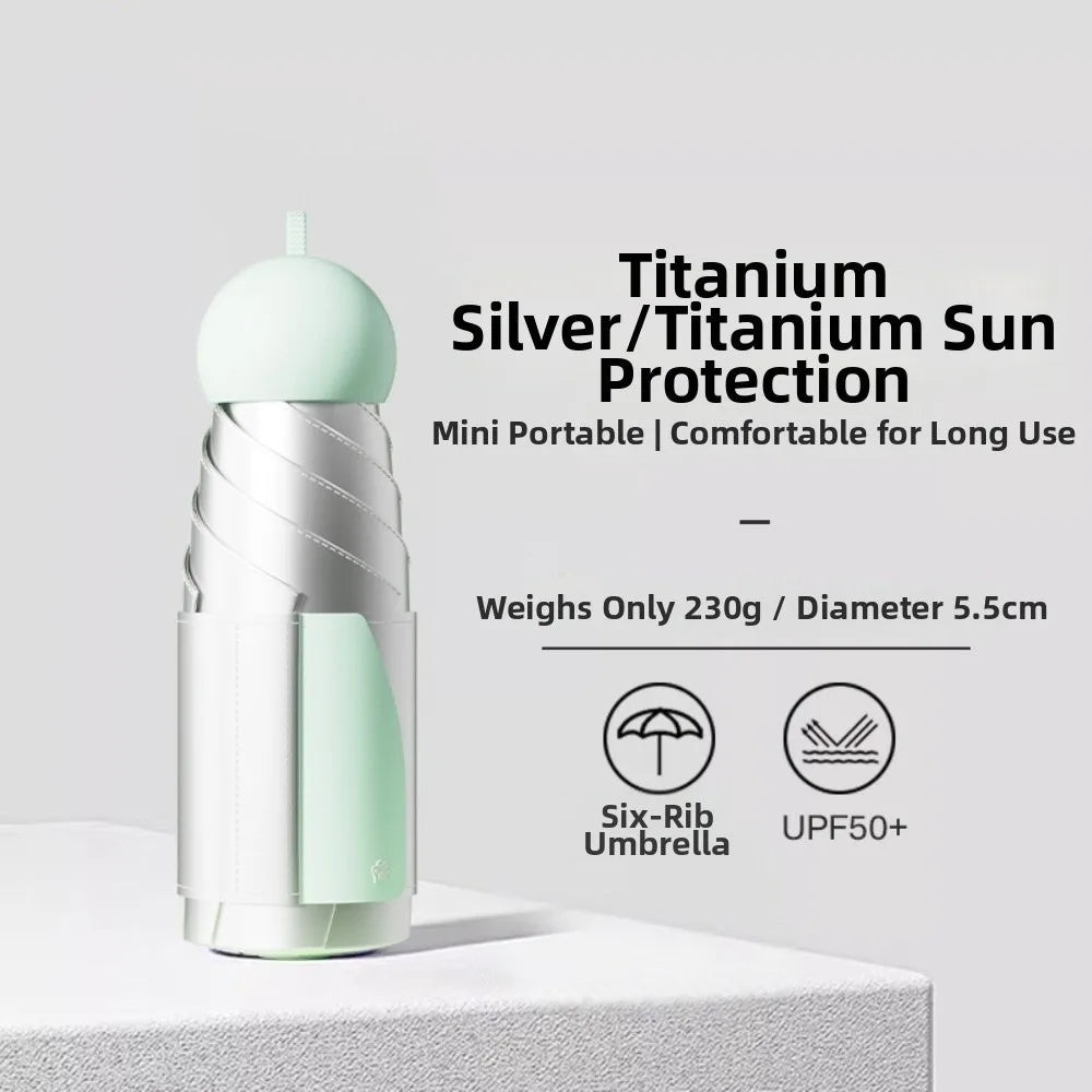 UV Protection Titanium Silver Capsule Sun Umbrella – Sun & Rain