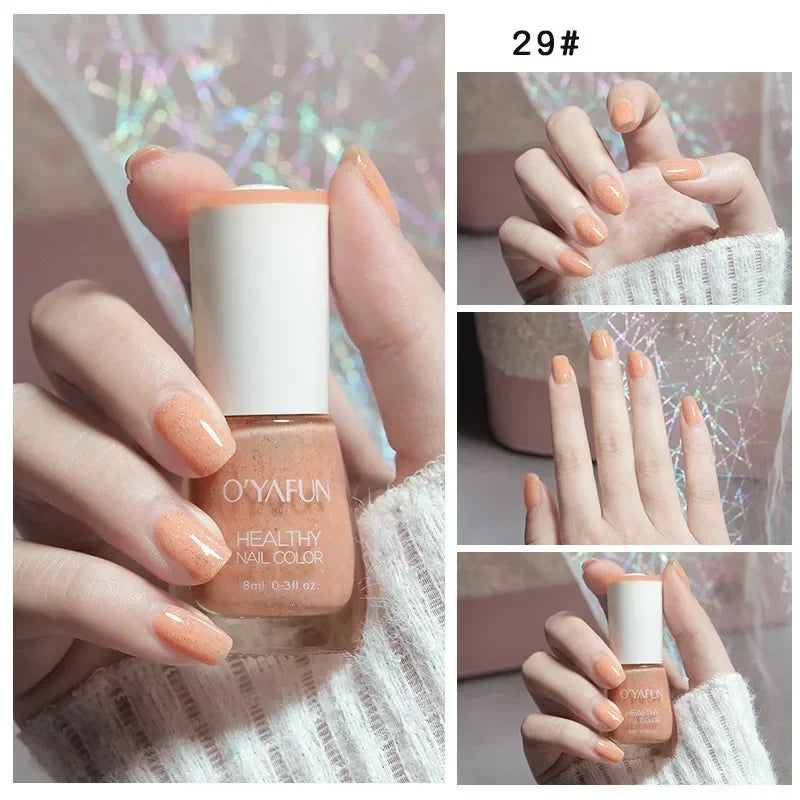 40 Autumn Brown Shades Water-Based Peel Off Gel Nail Polish