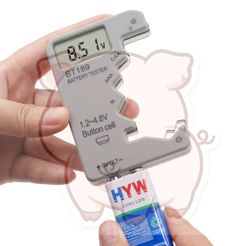 BT189 Digital Battery Tester – LCD Voltage Checker AA AAA 9V