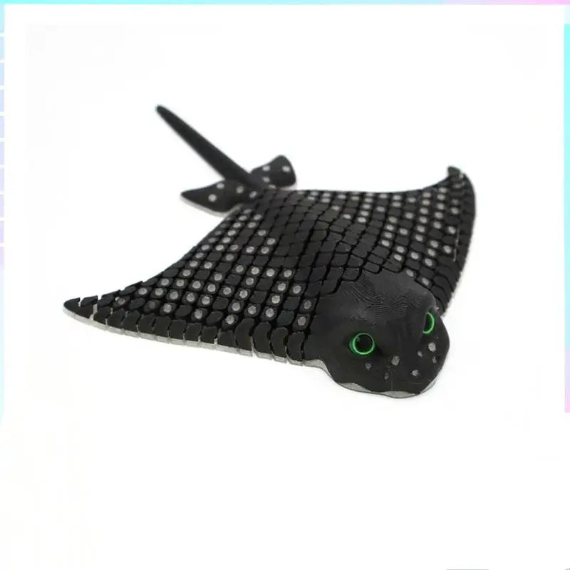 3D Printed Luminous Manta Ray Toy – Flexible Sea Creature Figurine