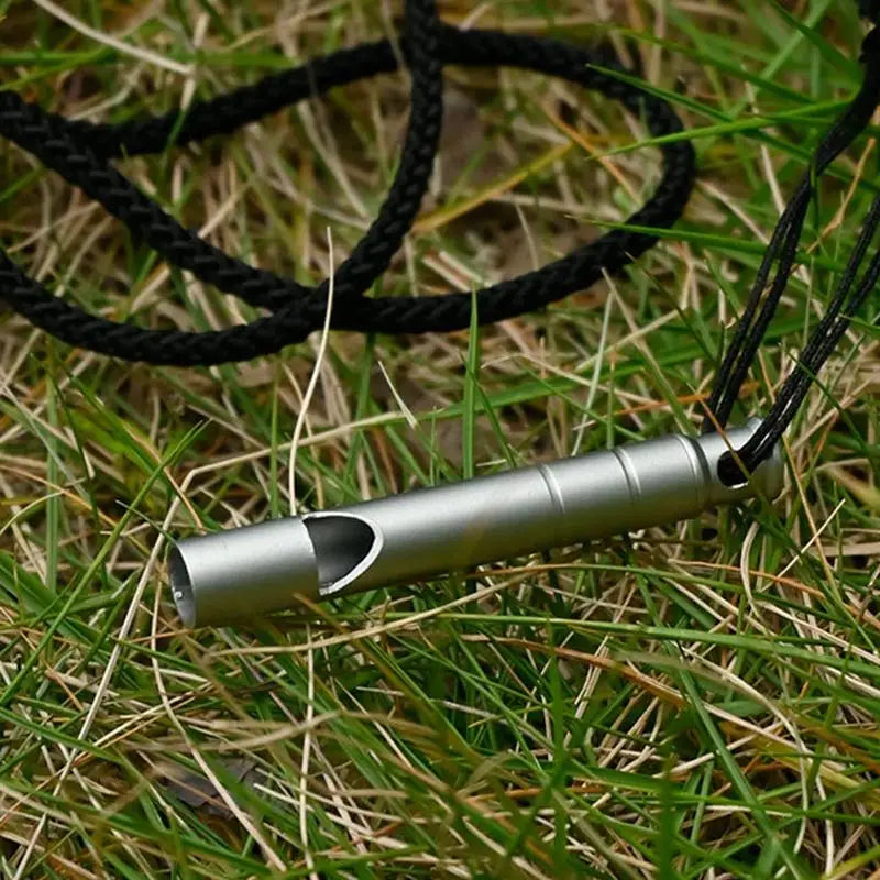 Titanium Alloy Emergency Survival Whistle with Cord | 120dB