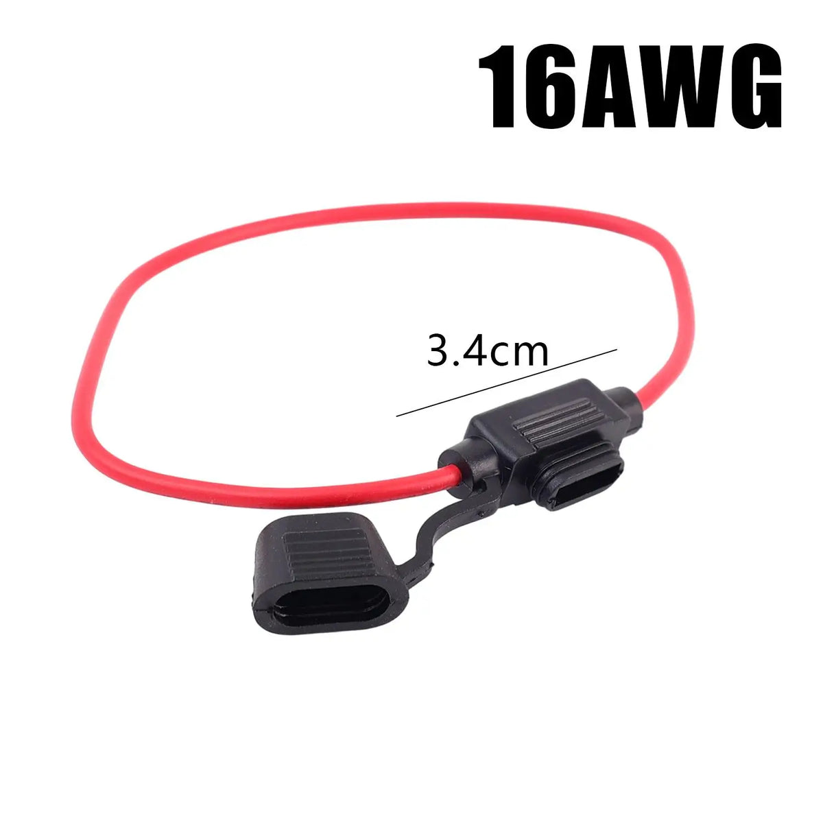 Waterproof Car Fuse Holder Mini Blade Adapter 16AWG/18AWG