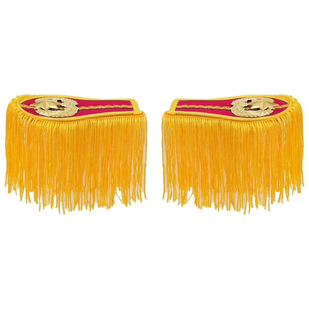 Tassel Fringe Epaulettes Shoulder Pad Brooch with Buckle – 1 Pair