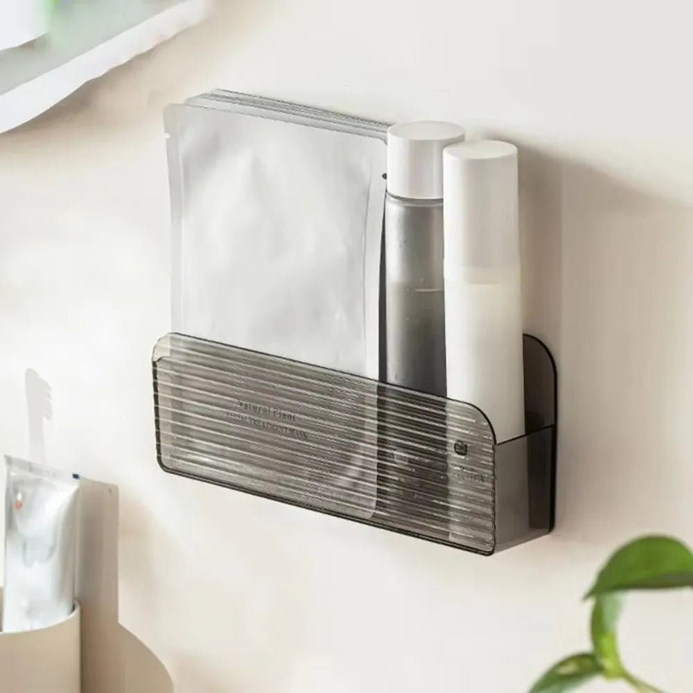 Wall-Mounted Transparent Remote Control Storage Box Organizer