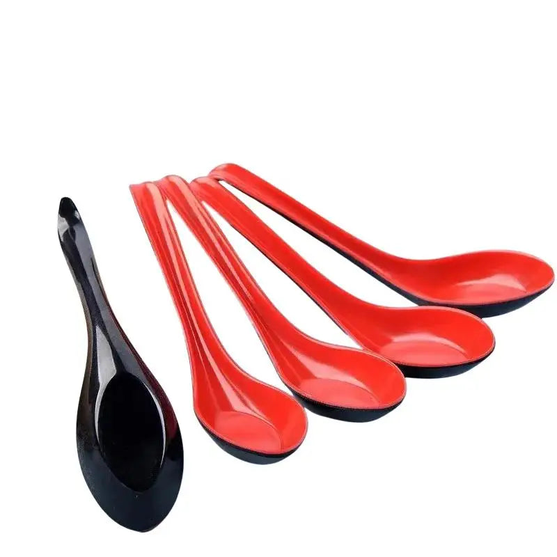 Japanese Melamine Ramen Soup Spoons 2-Pack | Long Handle