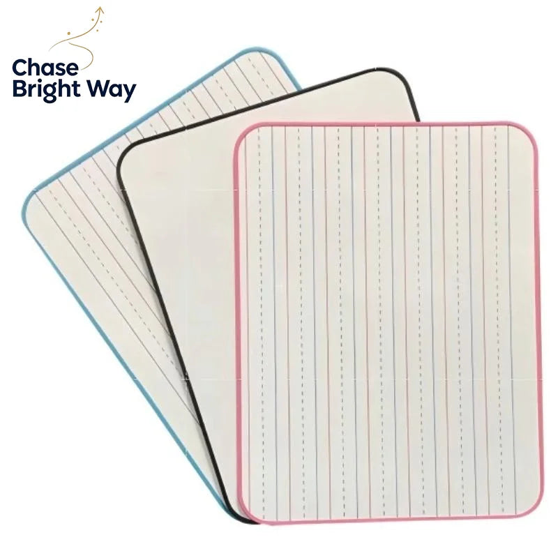 Kids Lined Dry Erase Whiteboard | 3-Grid Handwriting Practice Board
