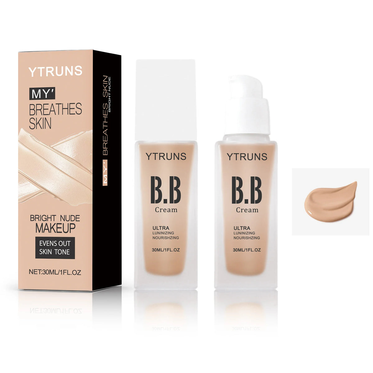 YTRUNS Poreless Liquid Foundation – Full Coverage Makeup Base
