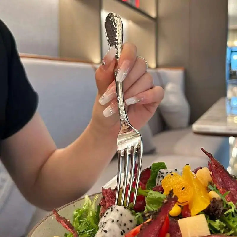 Stainless Steel Table Forks Set – Korean Cutlery 18cm