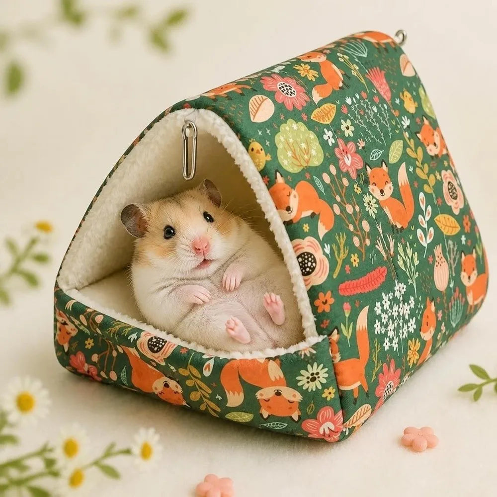 Warm Fleece Hanging Bird & Small Pet Sleeping Nest Hammock