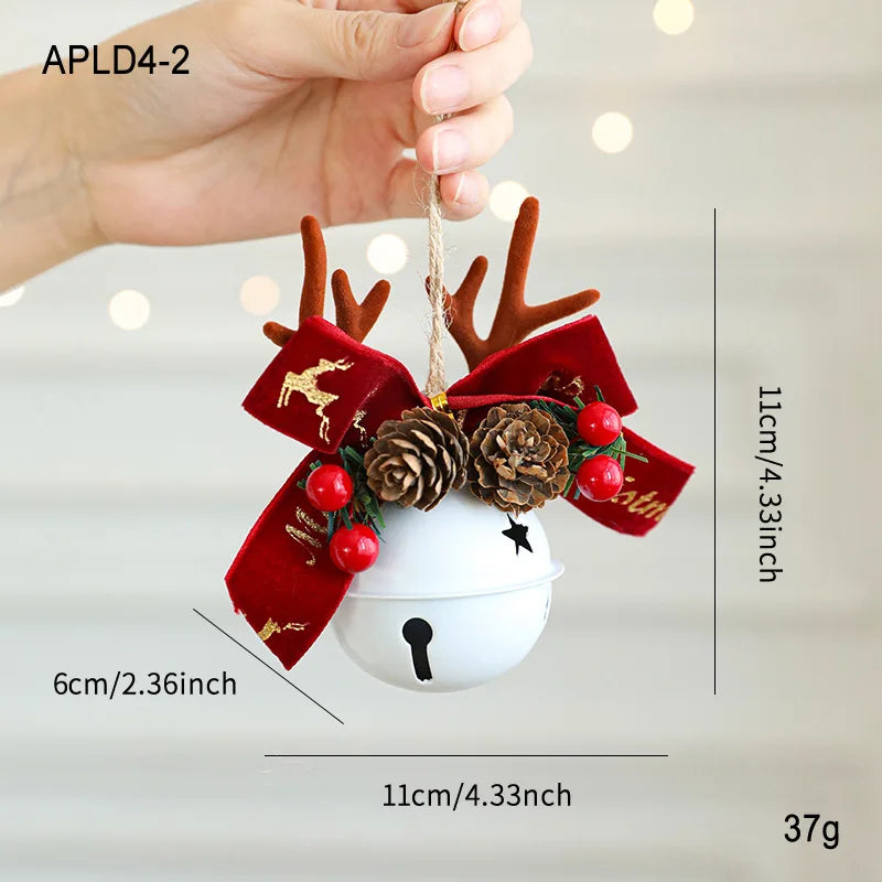Vintage Christmas Hanging Ornaments – Bells, Antlers & Pinecones