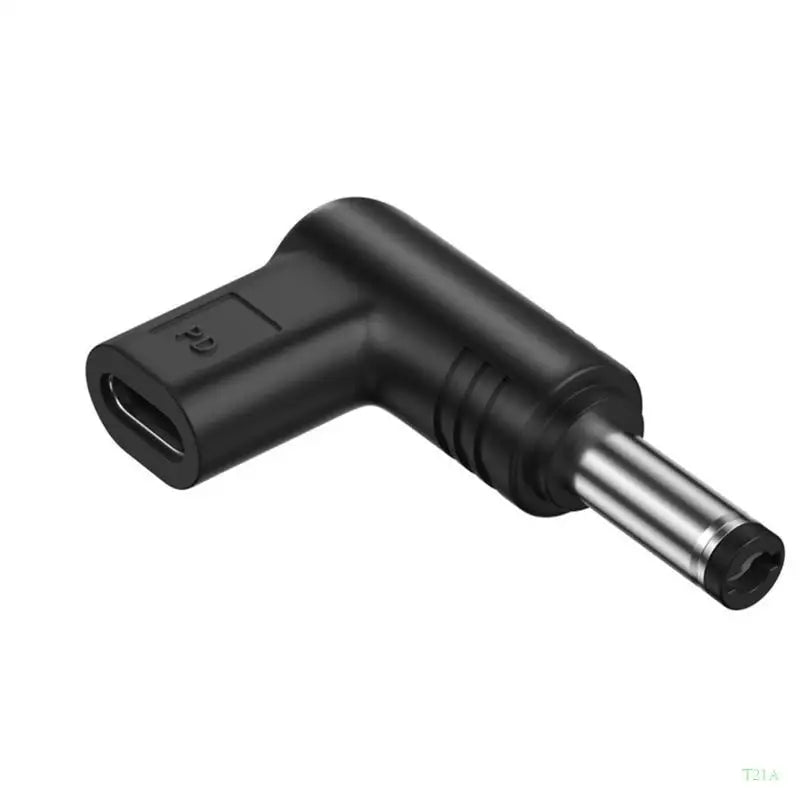 USB-C to DC Barrel Connector Adapter – 6 Tip Sizes, 90° Angled
