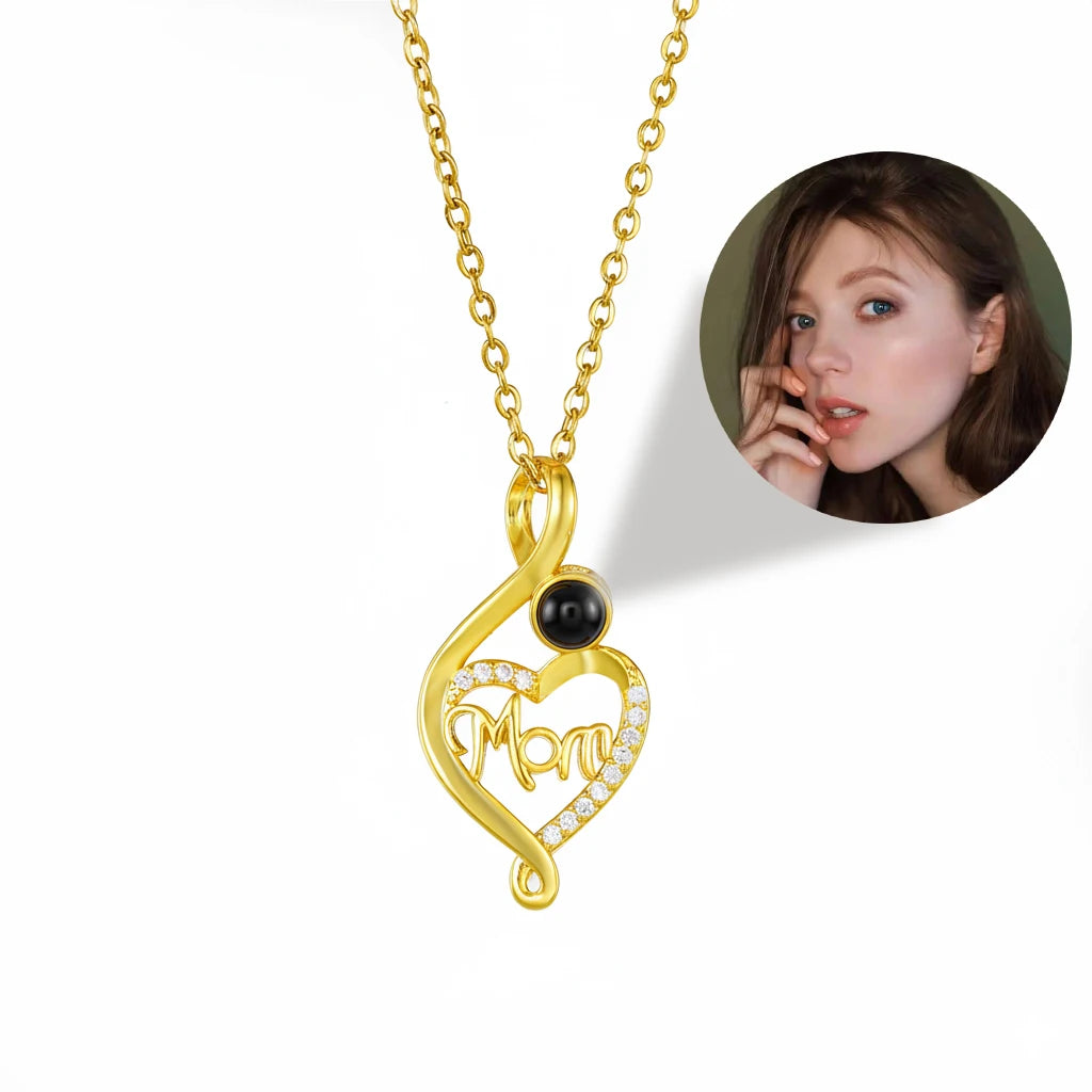 Personalized Photo Projection Heart Necklace | Custom Keepsake