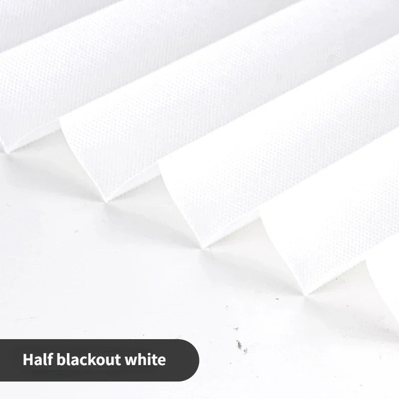 Self-Adhesive Pleated Blinds | Half Blackout Window Shades