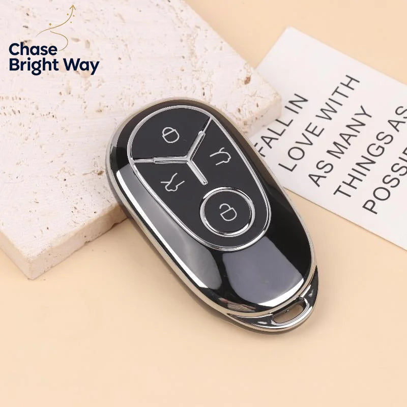 TPU Car Key Protection Cover Set – Zinc Alloy Style