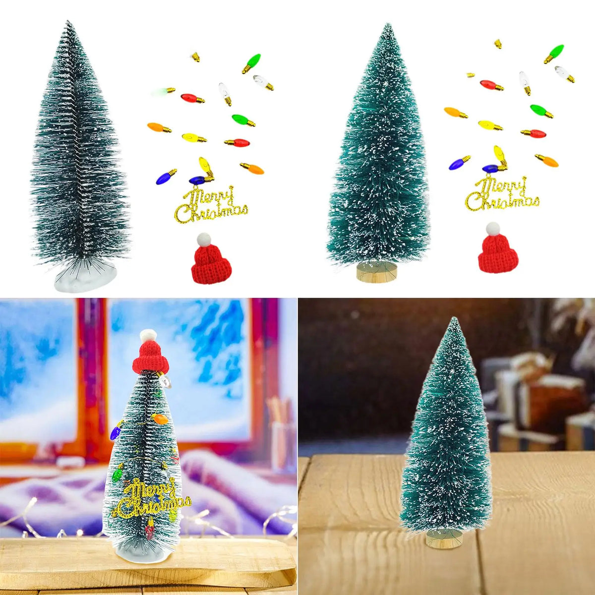 Mini Iron Wire Christmas Tree Sculpture | Holiday Tabletop Décor