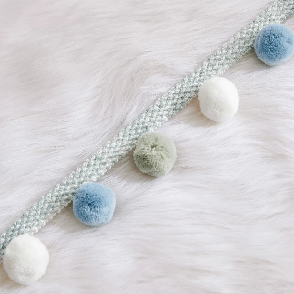 25M Pom Pom Fringe Trim Ribbon – 3cm Balls, 5cm Width Craft