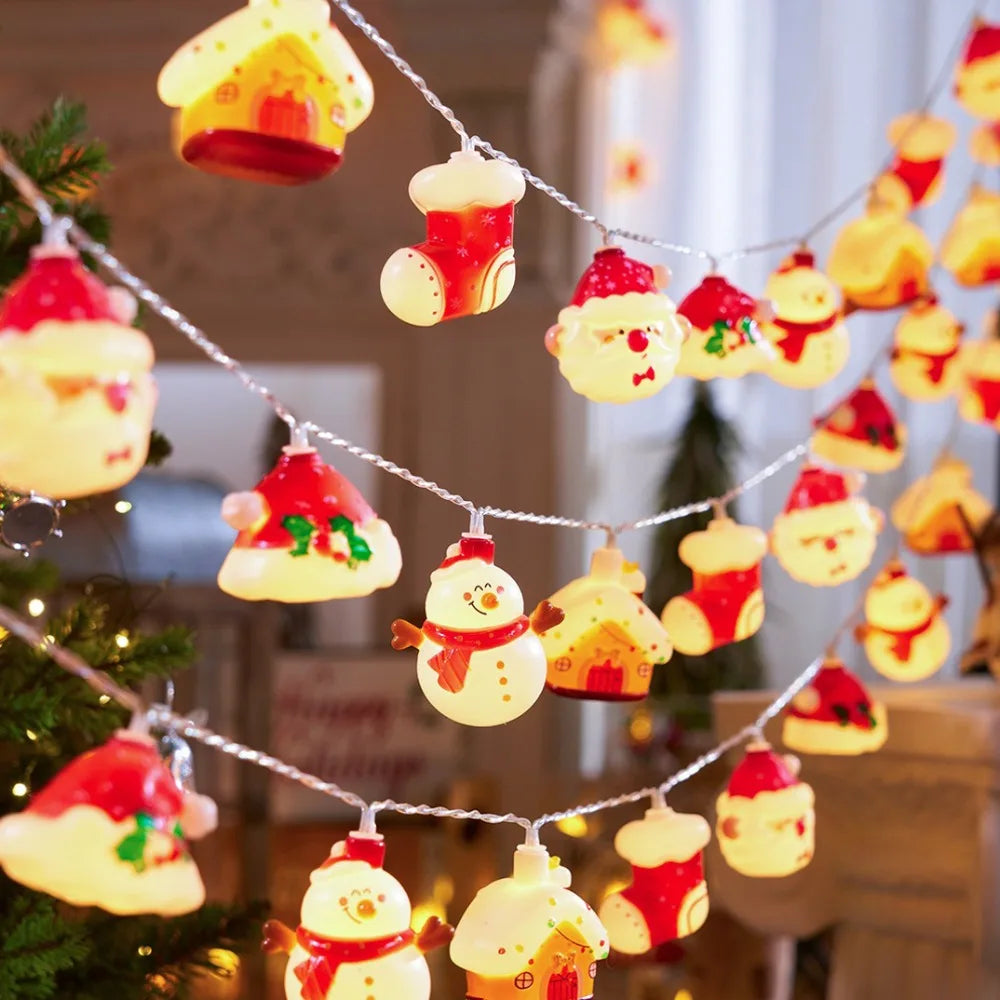 3D Christmas LED String Lights – 20 LED Battery Powered, 3M