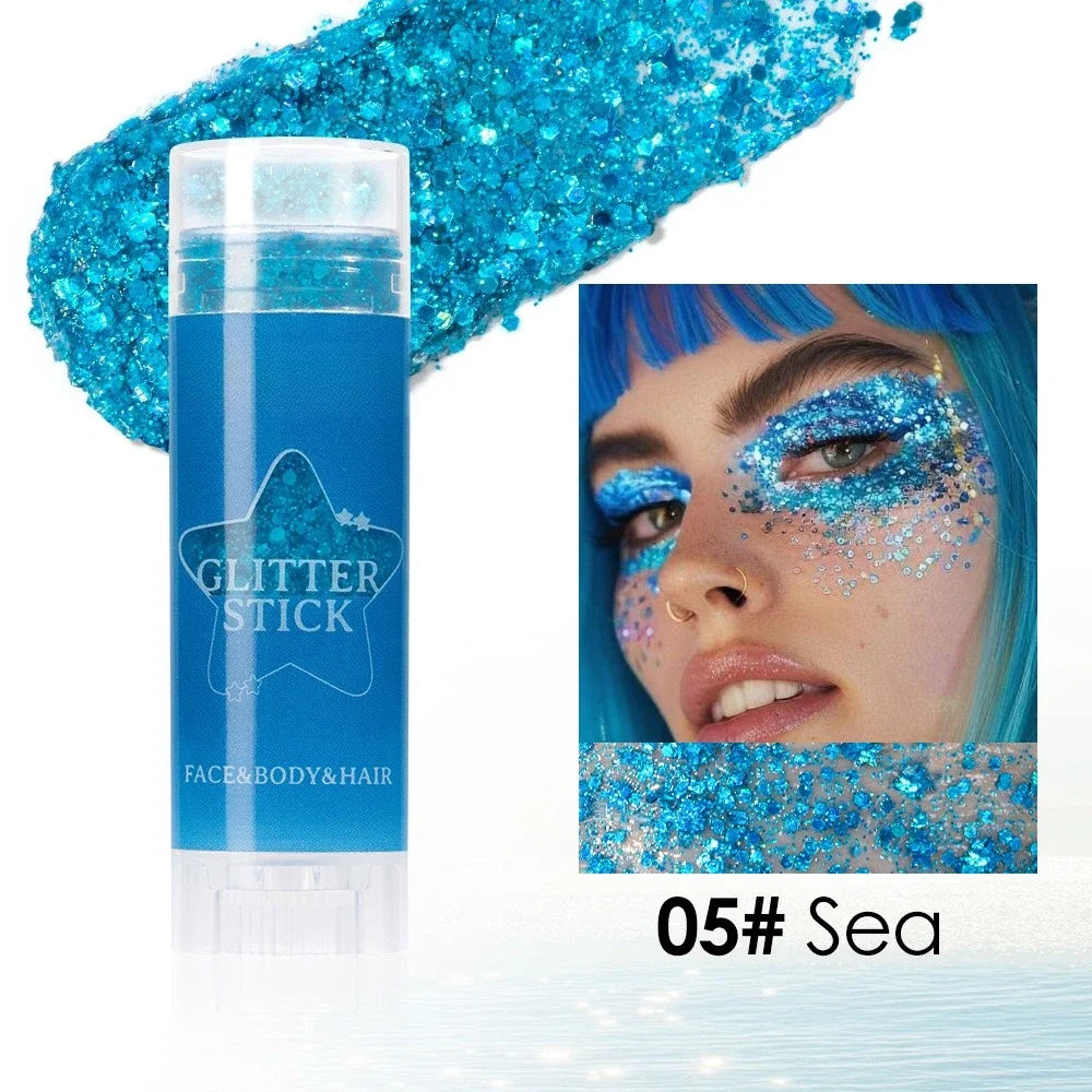 Sequin Glitter Gel Stick – Face, Body & Hair Stage Makeup
