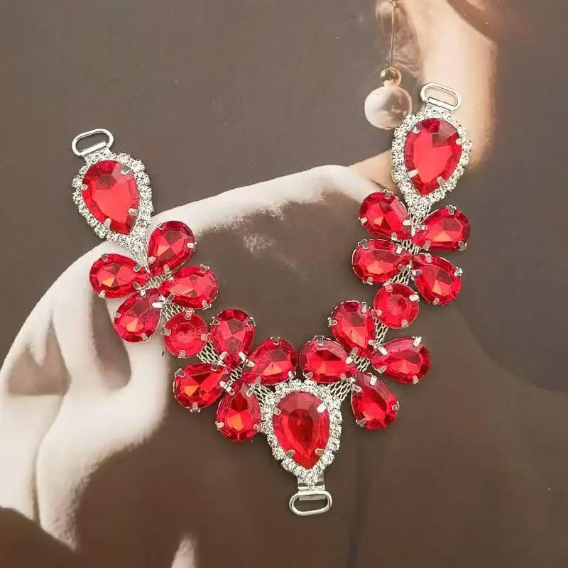Rhinestone Shoe Charm – Faux Ruby Crystal Shoe Decoration