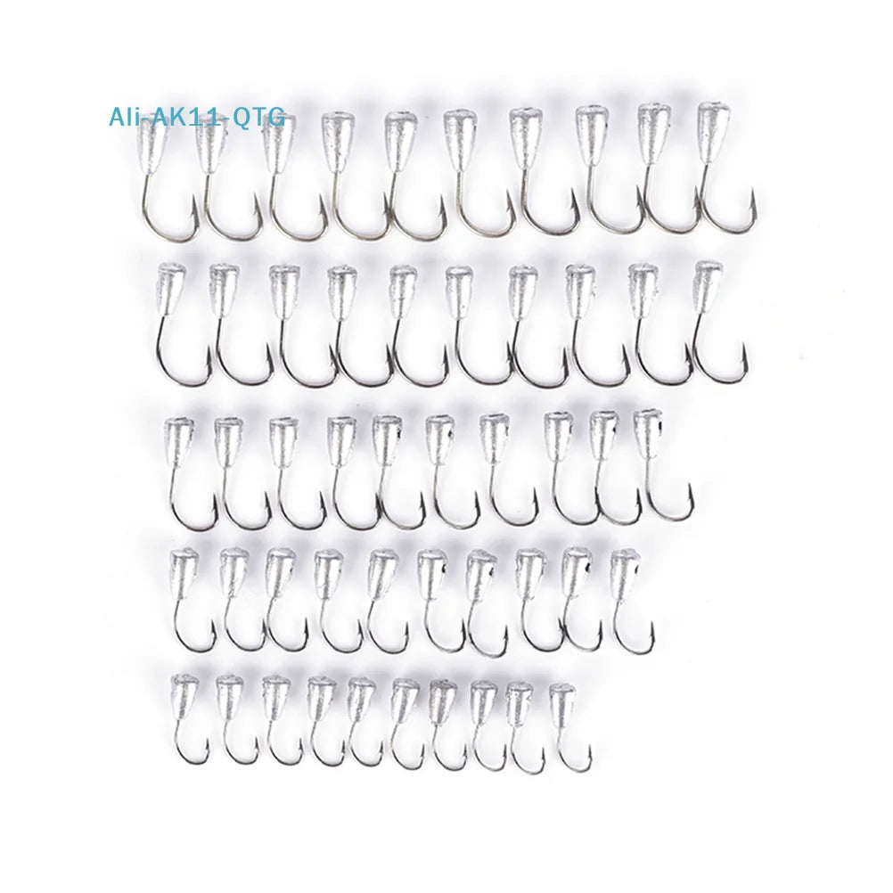 10-Pack Barbed Jig Head Stand Hooks – Sizes 2# to 9#
