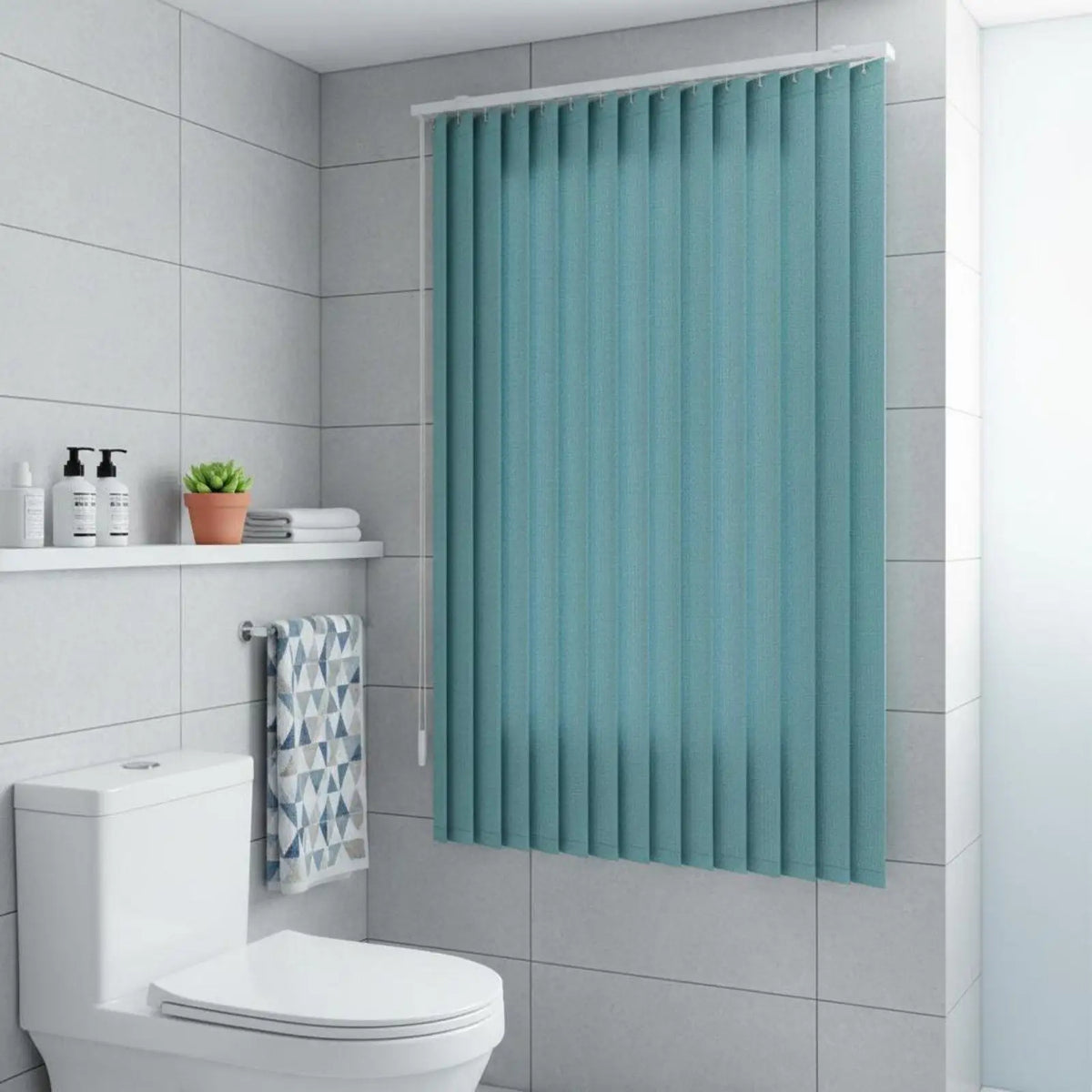 Self-Adhesive Pleated Blackout Bathroom Window Shade No Drill