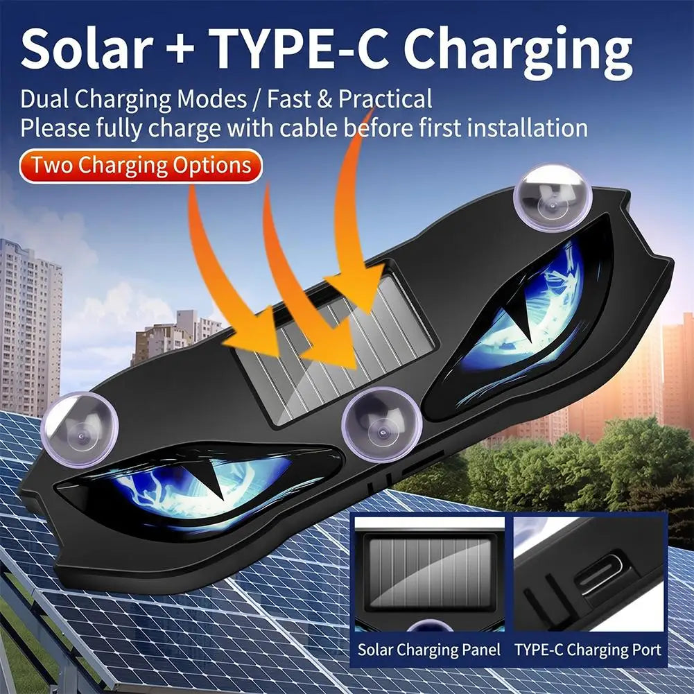 Solar Car Demon Eye LED Ambient Light | Wireless Decor Lamp