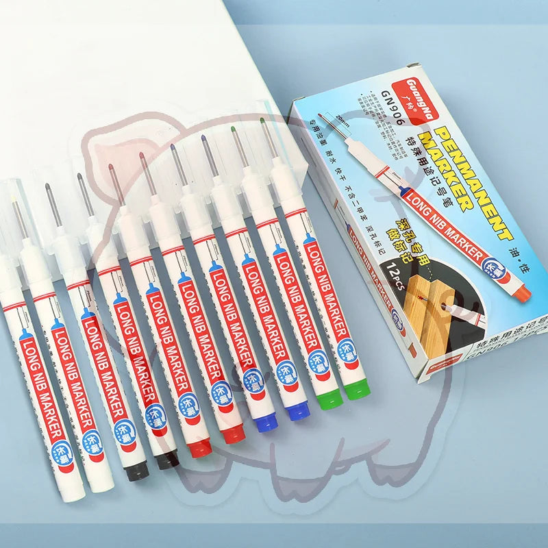 Long Nib Deep Hole Marker Pen – 20mm Waterproof Marking Tool