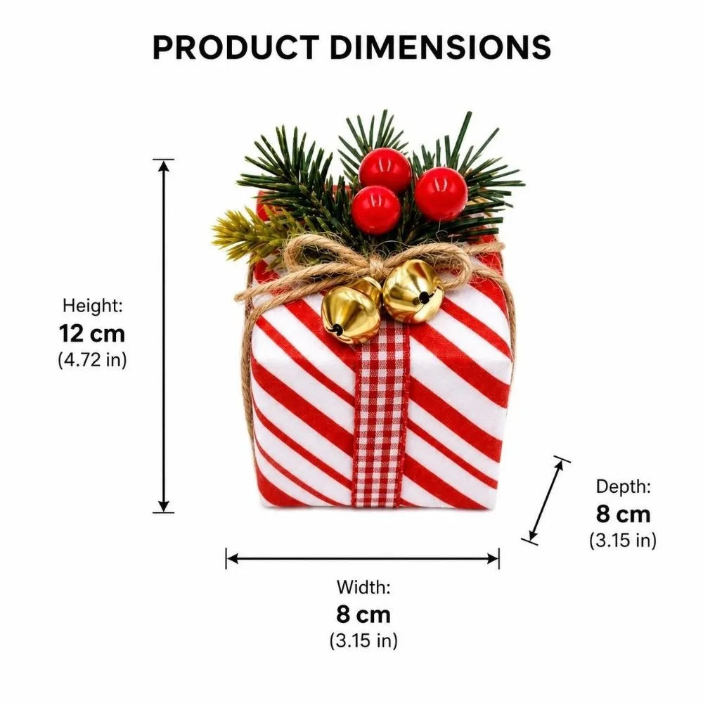 Mini Plaid Christmas Gift Box Ornament – Pine Berry Hanging