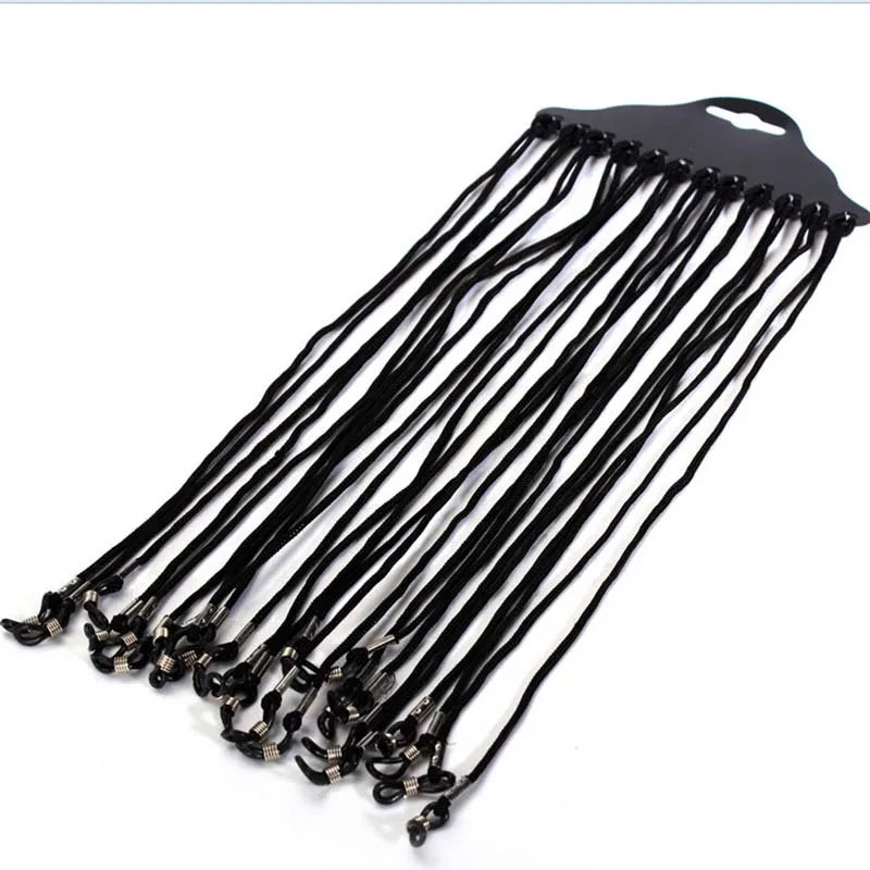 Black Nylon Eyeglass Cord Holder | Glasses Neck Strap 12–60 Pack